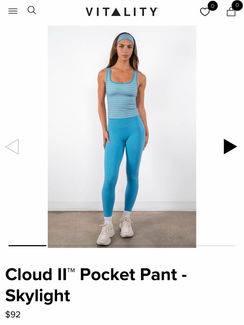 Cloud II Pocket Legging - Skylight Blue by Vitality